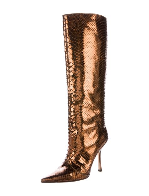 jimmy choo snakeskin boots.